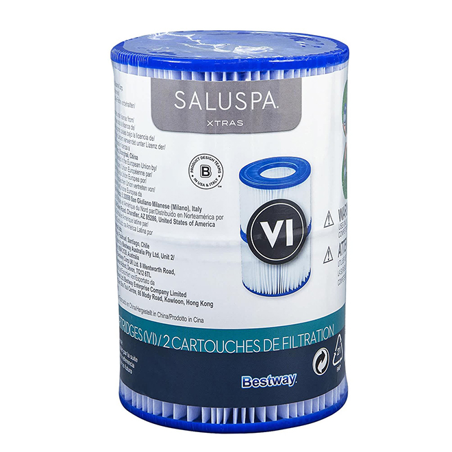 SALUSPA Cartridge Filters in Polypropylene for Spas - Pack of 2