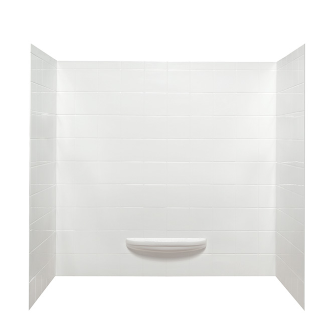 Technoform Avalanche Tub Wall 3 Pieces Acrylic White 61 1 2 In X 36 3 4 In X 58 In Ava58a Rona