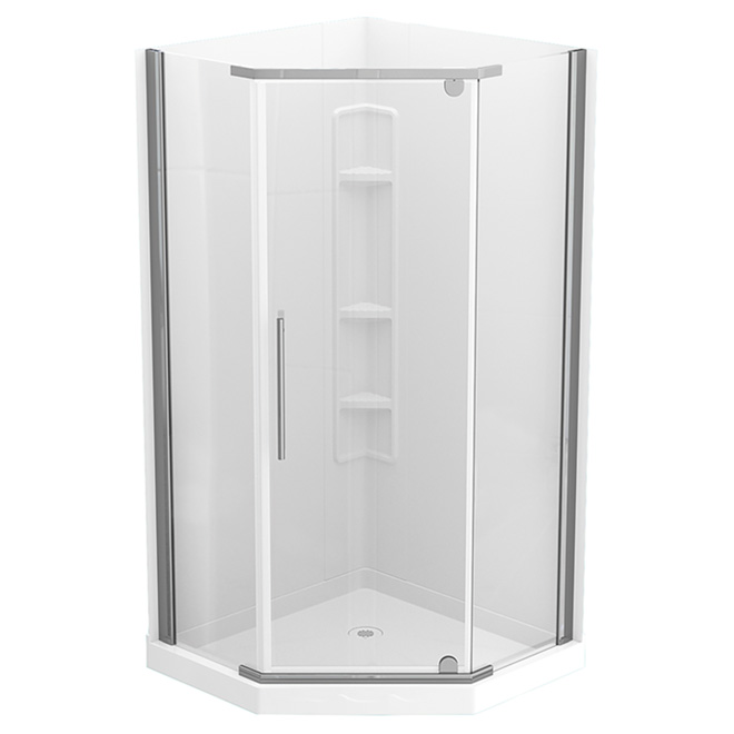 Technoform Tarifa Neo-Angle Shower - 38-in x 38-in - White