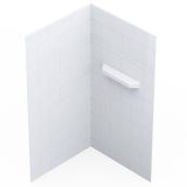 Technoform Cheverny 38 x 38-in White Acrylic Shower Walls - 2 Pieces