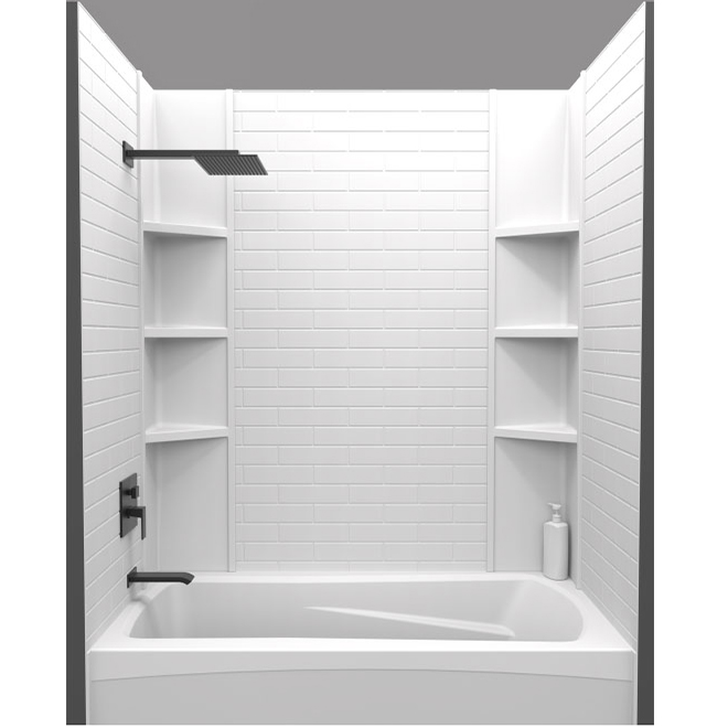 Classic SubwayTechnoform 60 x 36 x 80-in White Polystyren Shower Panel