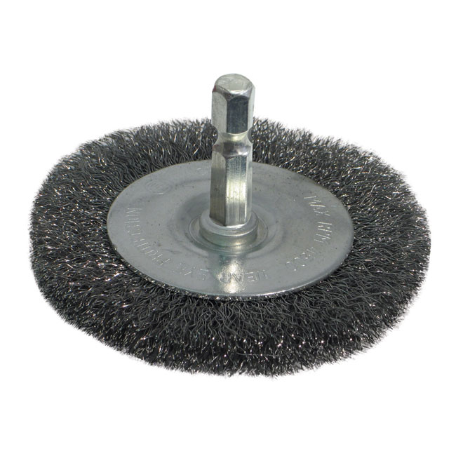 EXCHANGE-A-BLADE EAB Wire Brush Wheel - 4-in dia x 1/4-in Shank