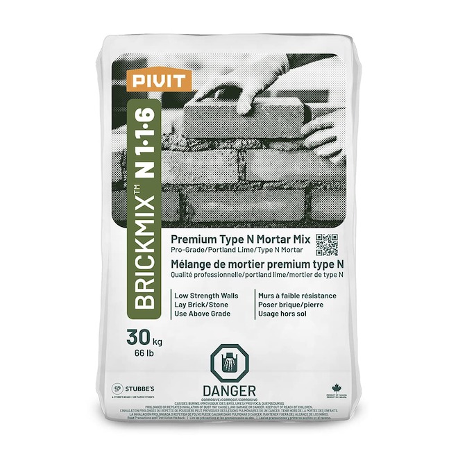 Pivit BRICKMIX Mortar Mix Premium Type N - Bag of 30-kg