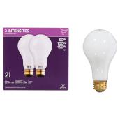 Ampoule incandescente à 3 intensités, 2 pk