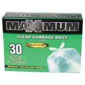 Outdoor Garbage Bags - Clear - 30 per Box