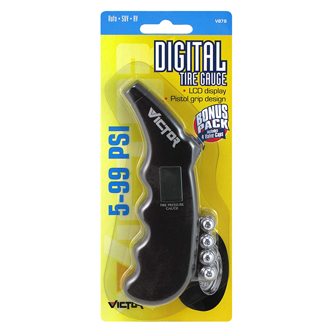 Digital Pistol Grip Tire Gauge - 5-99 PSI
