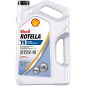 Huile moteur diesel usage intensif, Rotella T4, 15W40, 5 L