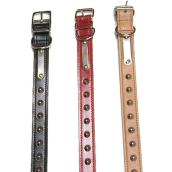 Double Studded Leather Collar Dog - Black - 22''