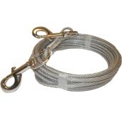 Dog Tie-Out Cable - Large and X-Large Size Dogs - 20'