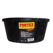 Heavy-Duty Rubber Feeder Tub with Eye Screws - 24 L - Black