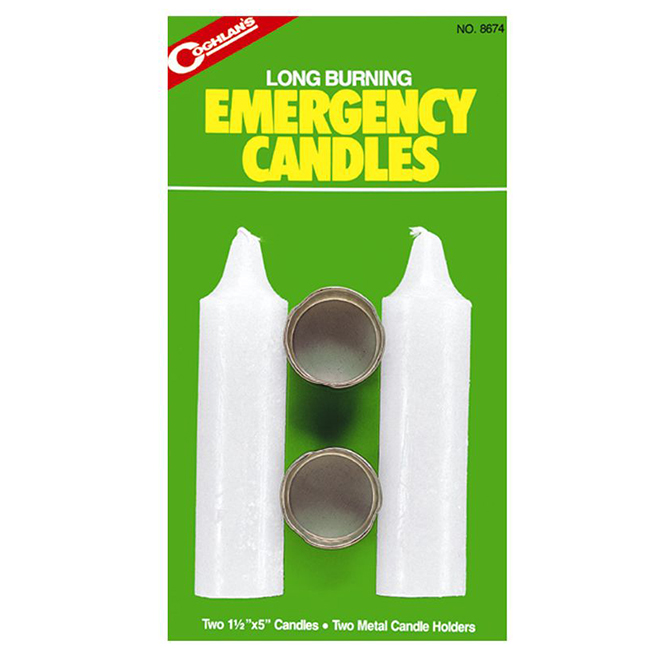 Emergency Candles - Burns 8-10 Hours - 2 Pack
