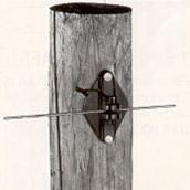Isolateurs Pinlock pour clôture électrique, poteau de bois