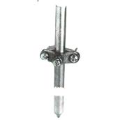 Piquet de terre en acier galvanisé pour clôture, 5/8" x 8'