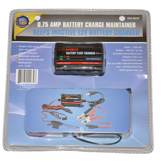 Battery Charger - .75A - 12V