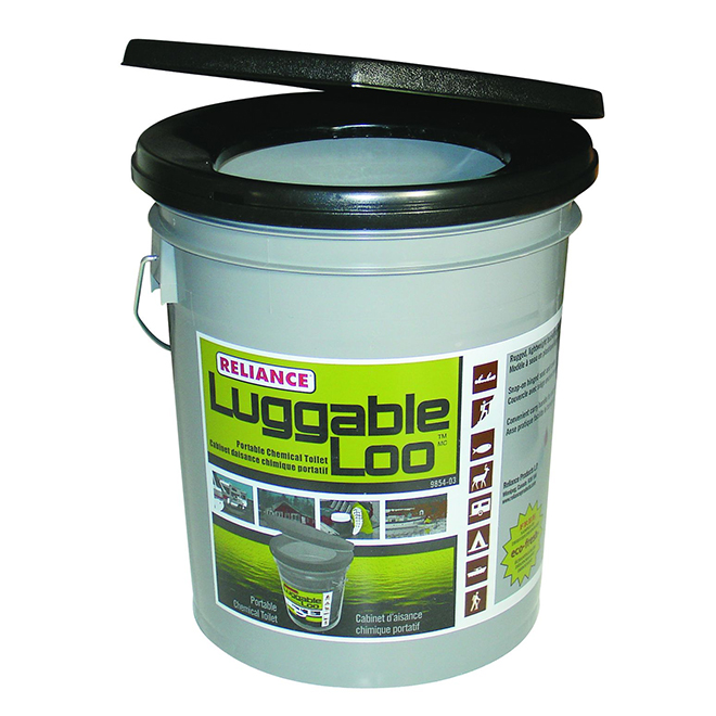 Reliance Portable Bucket Toilet Luggable Loo 5 Gal 9853 03 Rona - Toilet Seat For 5 Gallon Bucket Home Depot