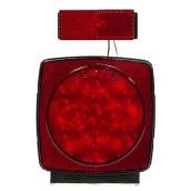 LED Stop/Turn/Tail Light with Flange - Red