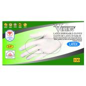 Disposable Latex Gloves - Medium - White