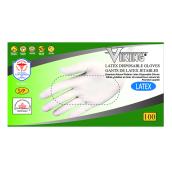 Disposable Latex Gloves - Large - White