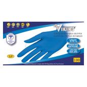 Gants jetables, vinyle, grande taille, bleu