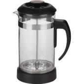 Cafetière à piston en verre, noir, 1 L