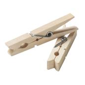 Pince à linge en bois, 72 mm, paquet de 50
