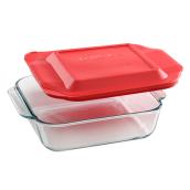 Plat de pyrex carré en verre , 8'' x 8'', 2 pintes