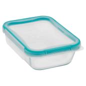 Plat de rangement d'aliments rectangulaire en verre, 2 t.