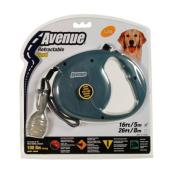 Retractacle Dog Corded Leash - Grey - 16''