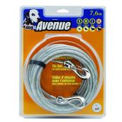 Câble d'attache pour très gros chien, gris, 25'