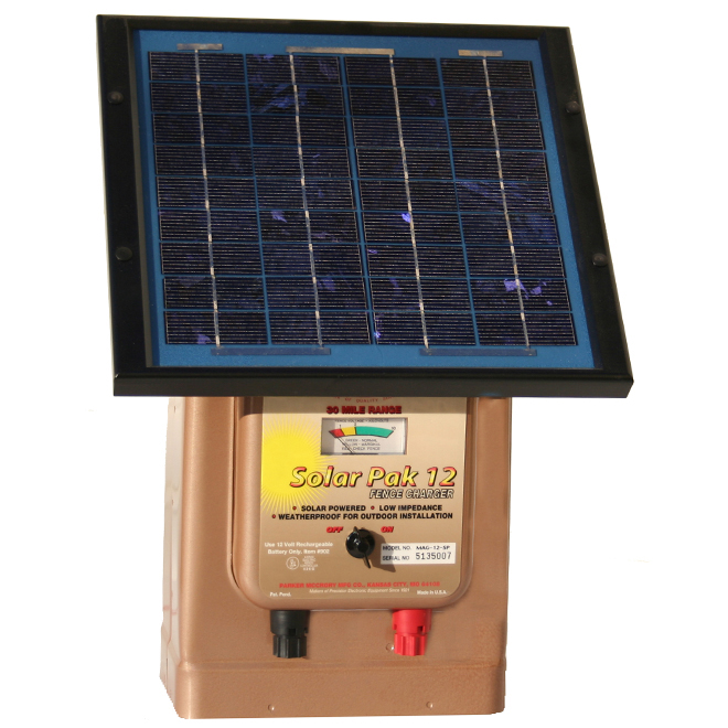 PARMAK Chargeur de clôture électrique solaire, Pak 12, 48 km, 12 V  MAG-12-SP