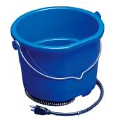 Seau chauffant en plastique, dos plat, 2,5 gallons, 70 W