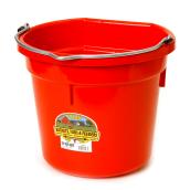 Flat-Back Bucket - Plastic - 5 Gallons - Red