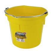 Flat-Back Bucket - Plastic - 5 Gallons - Yellow
