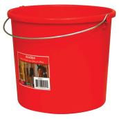 Seau tout usage, plastique, 9,46 L, rouge