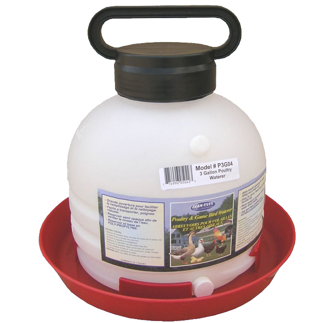 Farm Tuff Poultry Fountain with Handle - 3 Gallon P3G04 Farm Tuff Poultry Fountain with Handle - 3 Gallon P3G04
