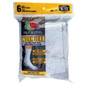 Bas de travail pour homme, 6 paires, gris
