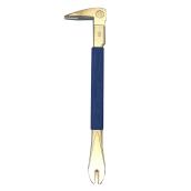 Drop-Forged Steel Nail Puller - 12-in - Chrome/Blue