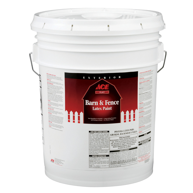 Ace Barn and Fence Paint - Latex - 18.9 L - Flat White