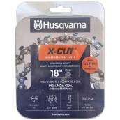 Chaîne pour scie mécanique X-Cut SP33G Husqvarna, pas de chaîne de 3/8 po, calibre de 0,05 po, longueur du guide 18 po