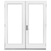 JELD-WEN 6-ft Inswing Right Handed French Door with Primed Wood Frame and 1 Lite
