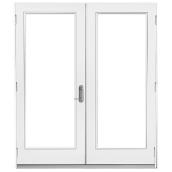 JELD-WEN 6-ft Inswing Left Handed French door with Primed Wood Frame and 1 Lite