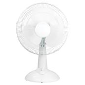 Oscillating Table-Top Fan - 3-Speed - 12" - White
