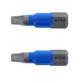 Wiha TerminatorBlue Impact Steel #2 Square Screwdriver Bits - 1-in - 2/pack