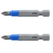 Wiha TerminatorBlue Impact Steel #1 Phillips Screwdriver 2-Bit Set - 2-in