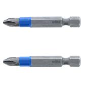 Wiha TerminatorBlue Impact Steel #2 Phillips Screwdriver 2-Bit Set - 2 in