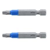 Wiha TerminatorBlue Impact Steel T15 Torx Screwdriver Bits - 2 Pieces