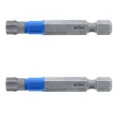 Wiha TerminatorBlue 2-in T40 Torx Steel Impact Driver Bits - 2 Pieces