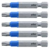 Wiha TerminatorBlue Torx T25 Sre3wdriver Bit Set - High Impact Steel - Pack of 5