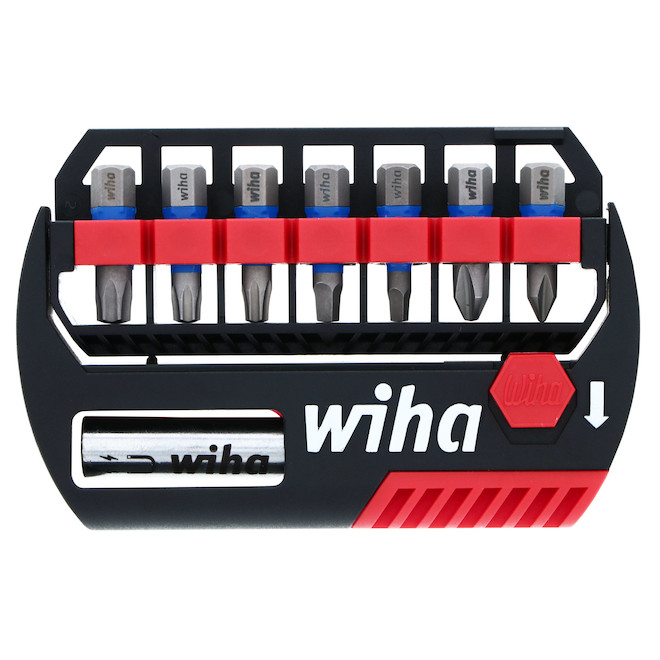 Wiha TerminatorBlue Impact Driver 8-Magnetic Bit Set - 1-in - Stainless Steel