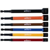 Wiha Magnetic Colour-Coded Steel 6-in Nut Setter Set - 6 Pieces